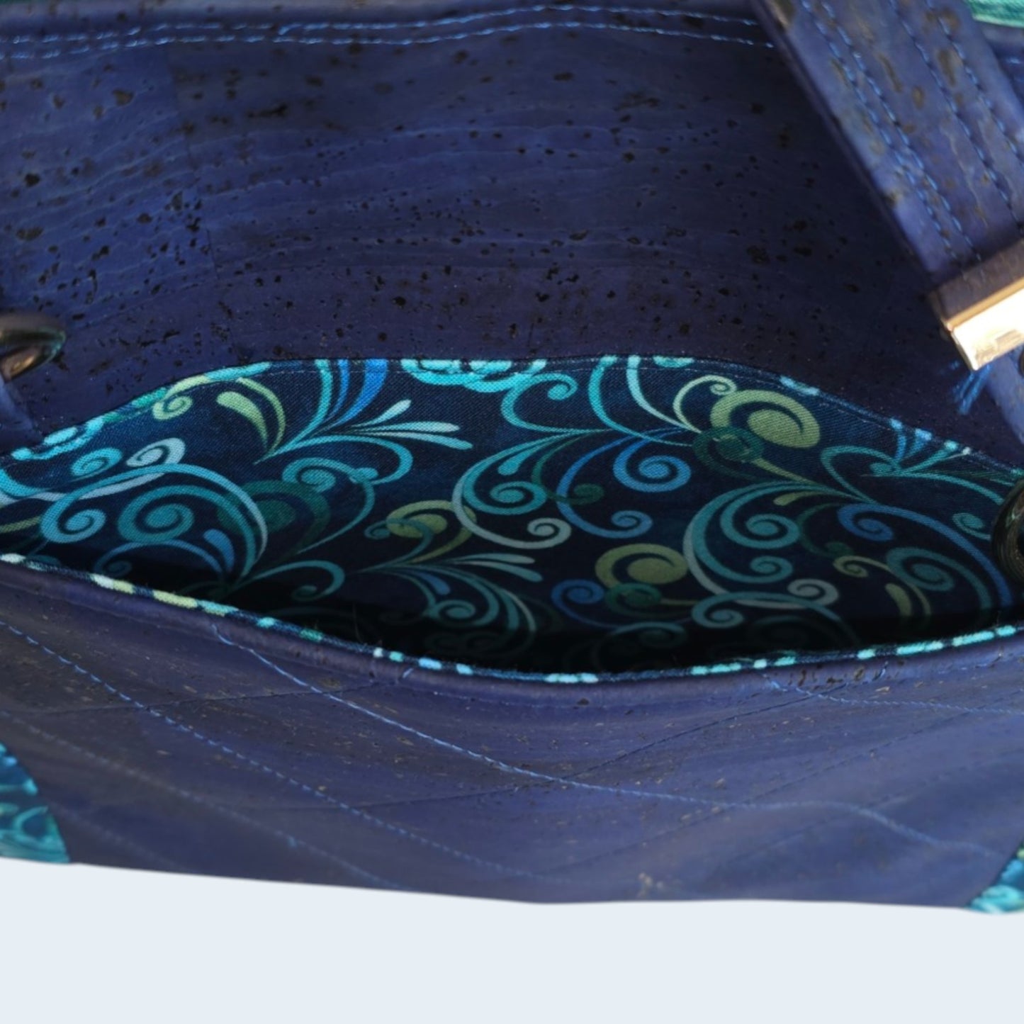 Tote - Blue Swirl Cork