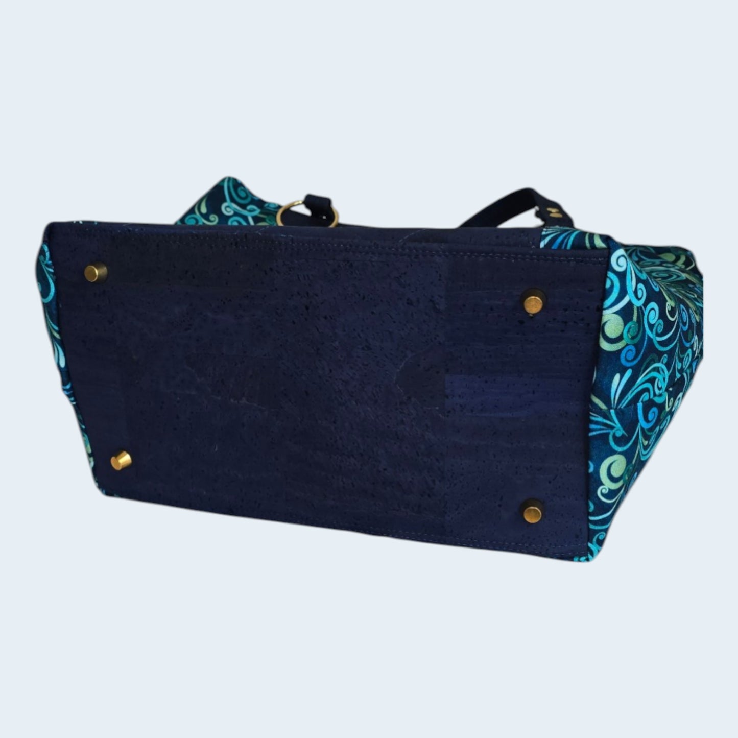 Tote - Blue Swirl Cork