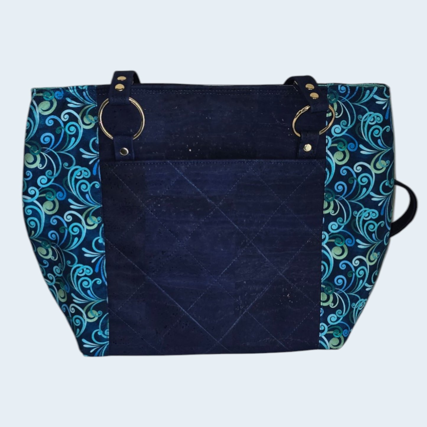 Tote - Blue Swirl Cork