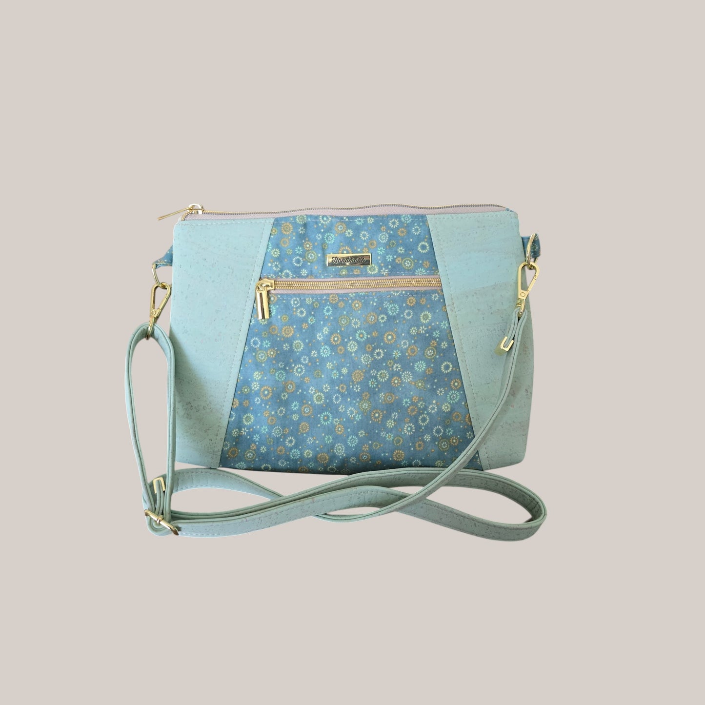 Crossbody – Mint Floral Cork