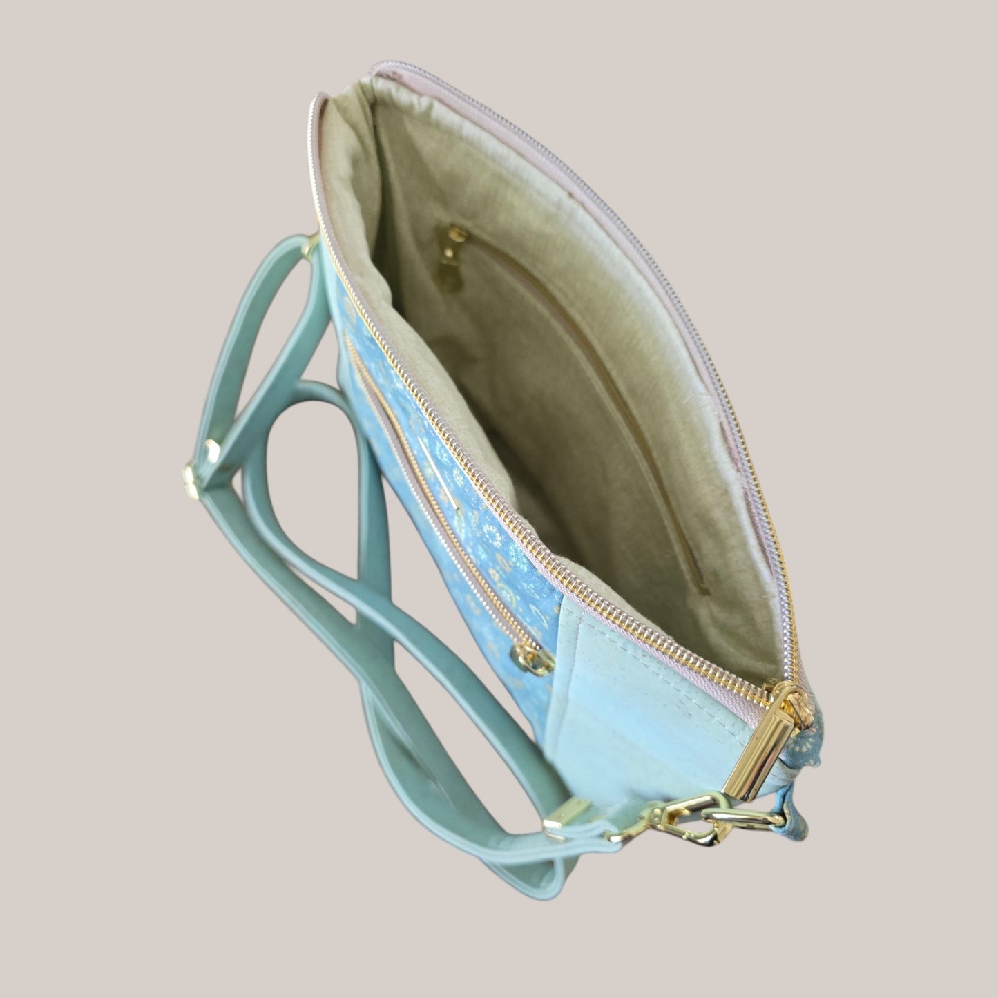 Crossbody – Mint Floral Cork