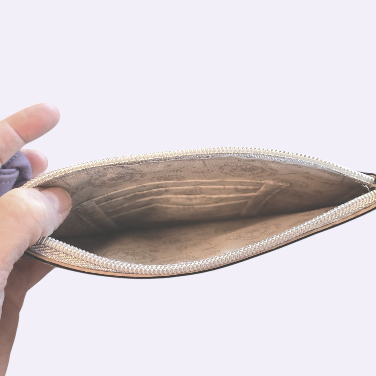 Wristlet Clutch – Lavender Cat Cork