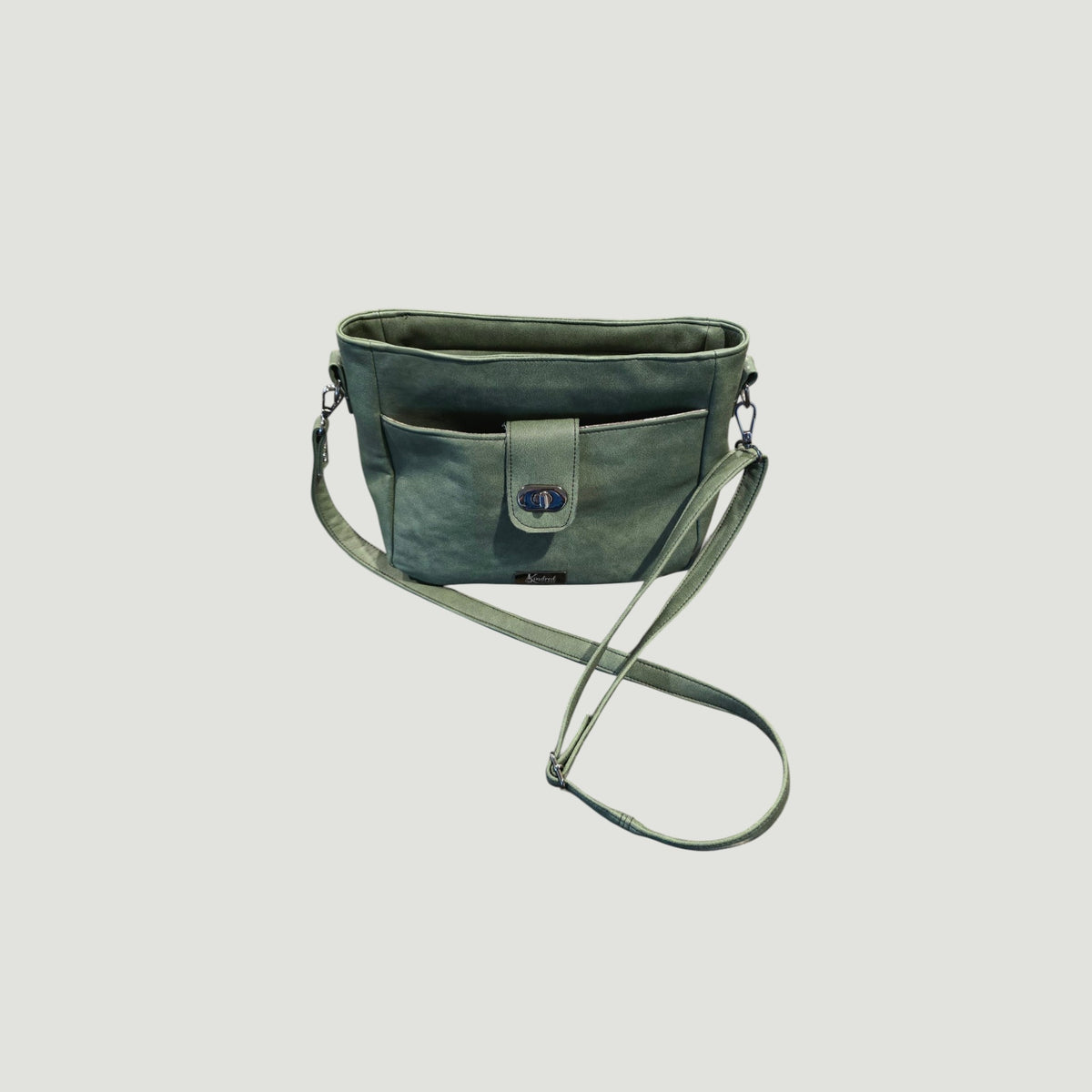 Crossbody - Sage Green Faux Leather