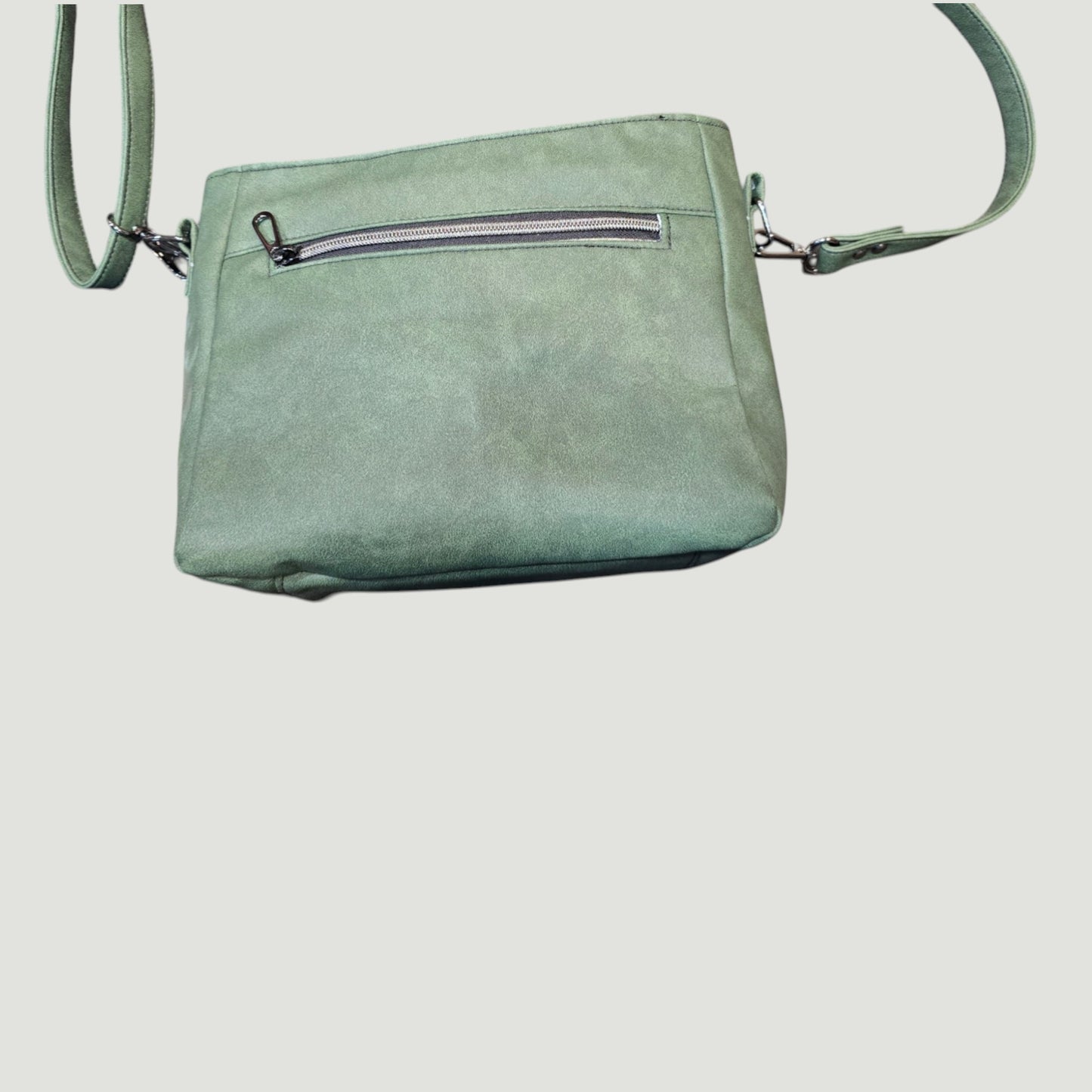 Crossbody - Sage Green Faux Leather