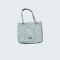 Sage Faux Ostrich Everyday Shoulder Bag