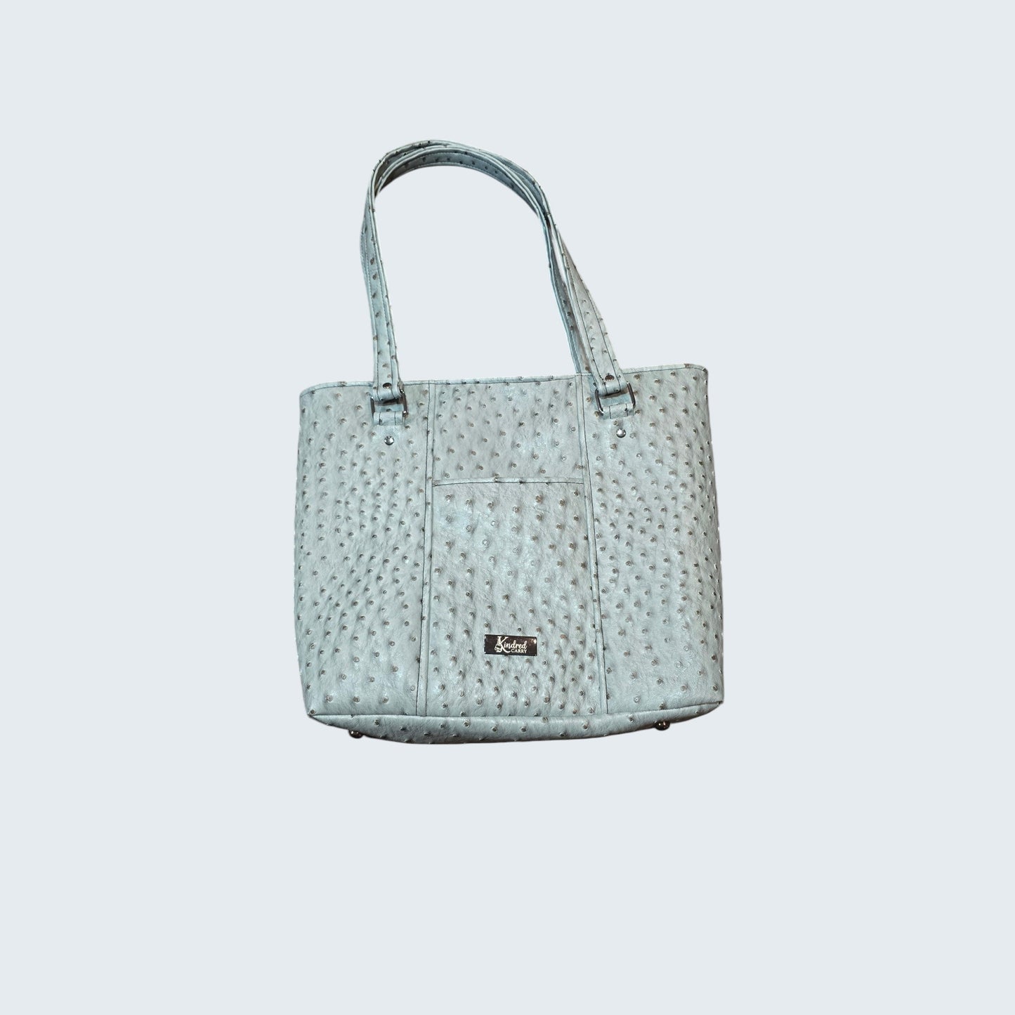Sage Faux Ostrich Everyday Shoulder Bag