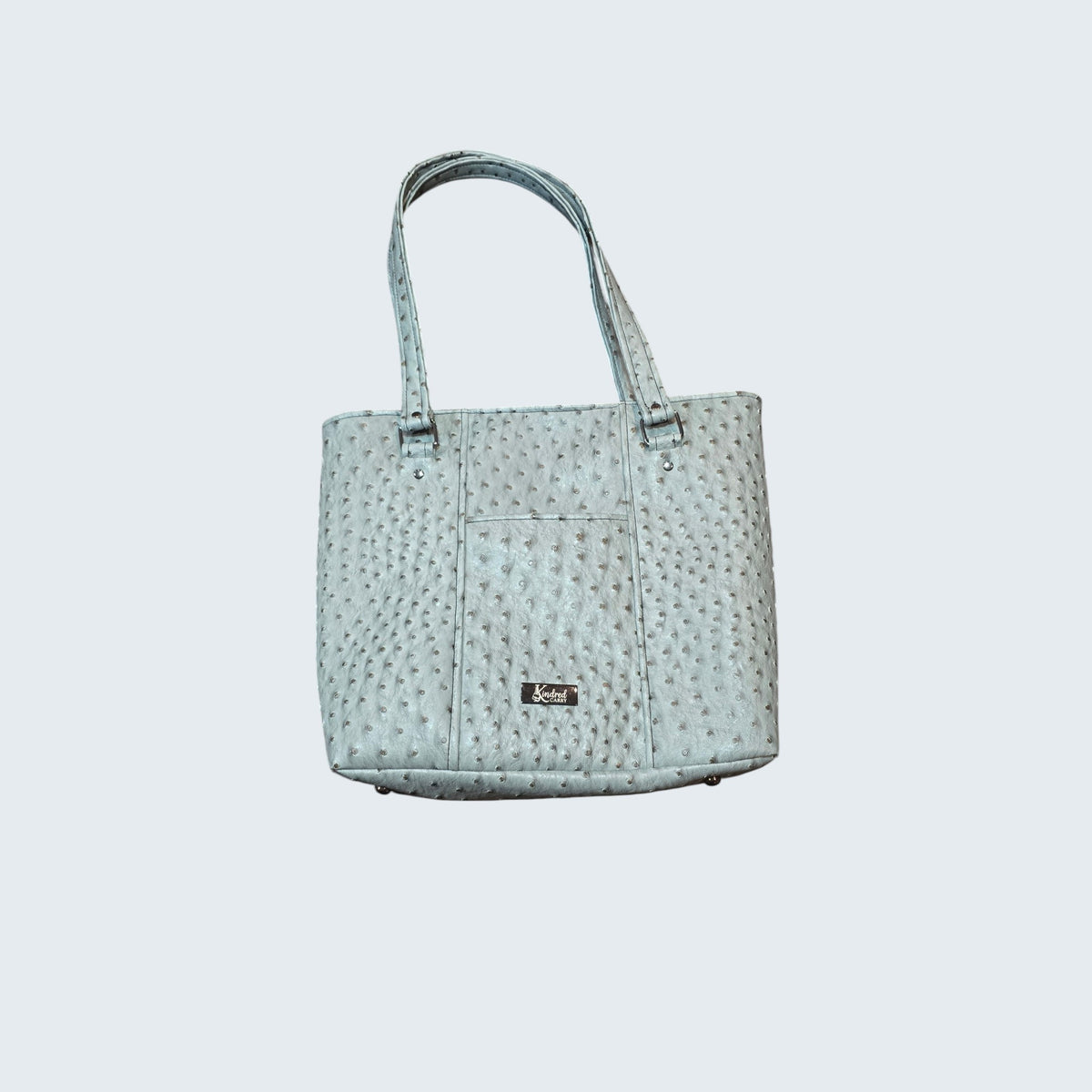 Sage Faux Ostrich Everyday Shoulder Bag