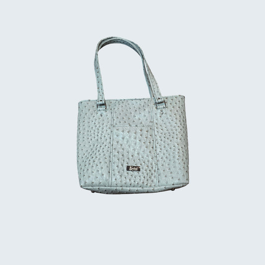 Sage Faux Ostrich Everyday Shoulder Bag