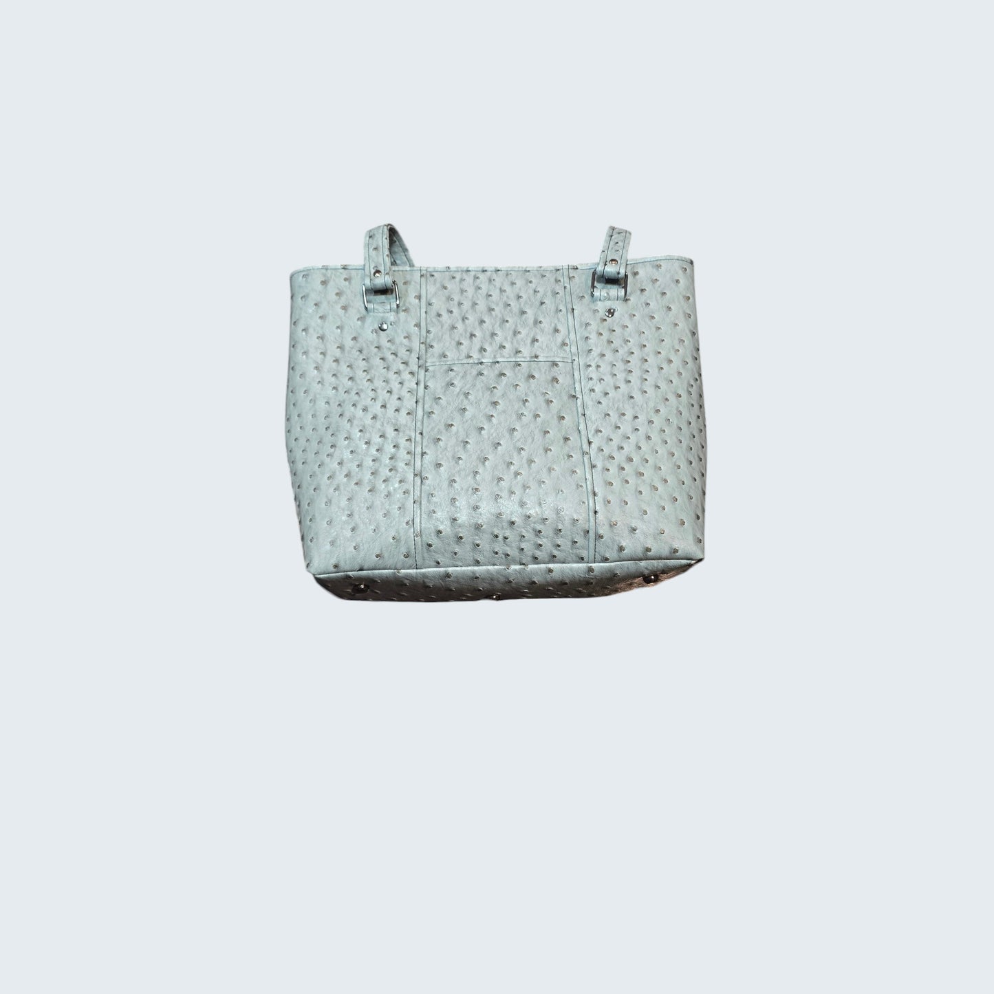 Sage Faux Ostrich Everyday Shoulder Bag