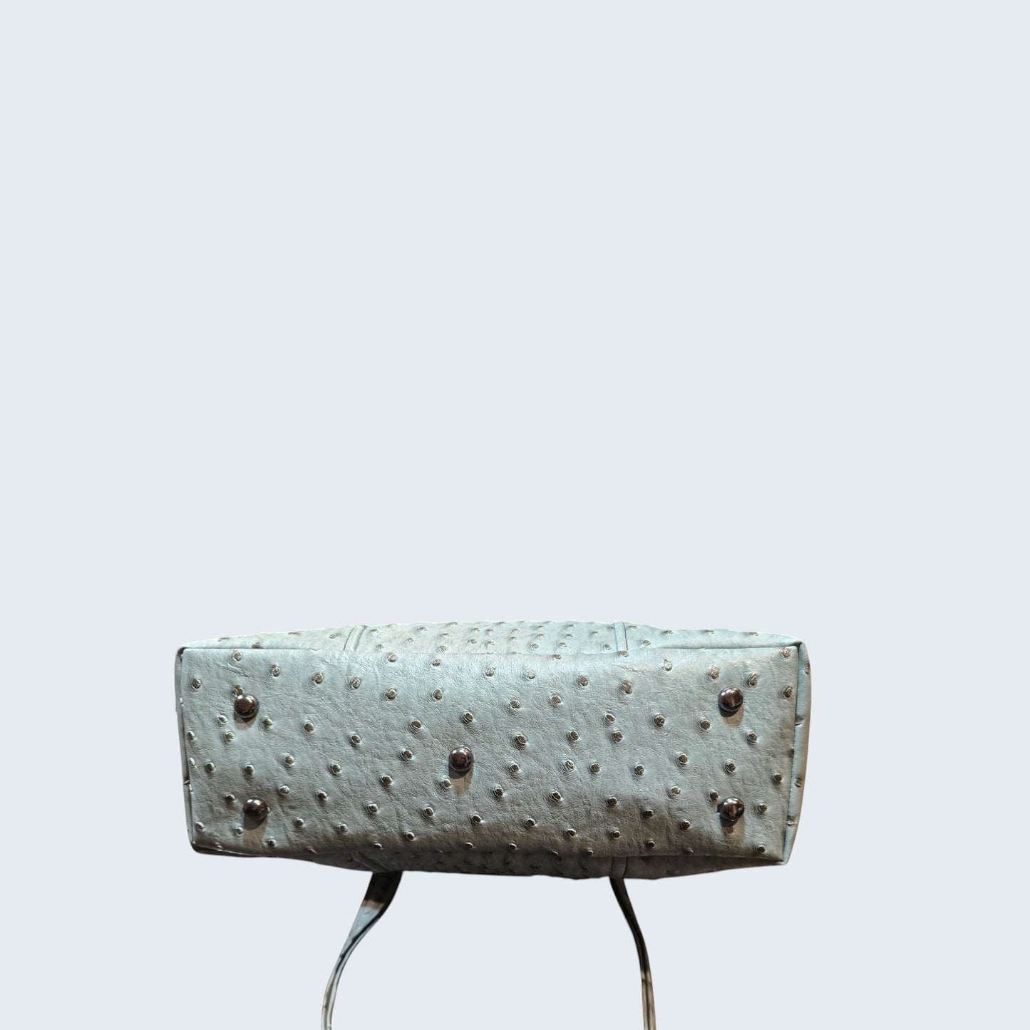 Sage Faux Ostrich Everyday Shoulder Bag