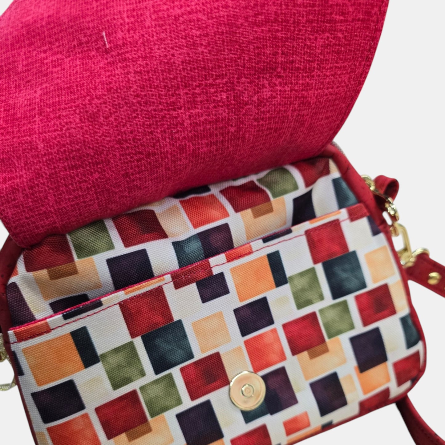 Mini Crossbody Bag – Geometric Print