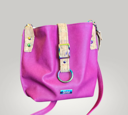 Crossbody – Magenta Cork