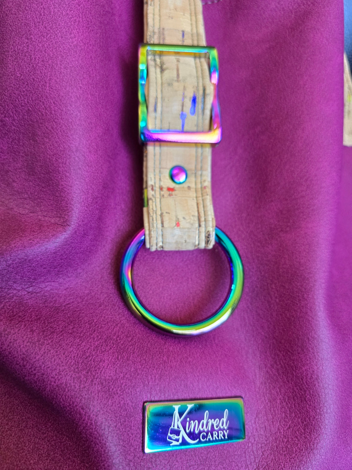 Crossbody – Magenta Cork