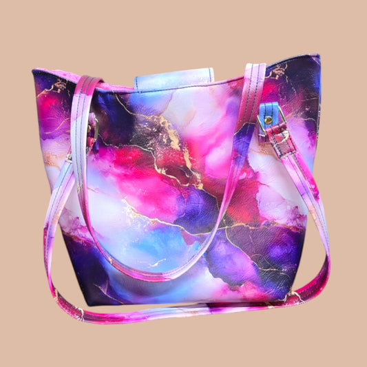 Shoulder Bag - Abstract Jewel Print