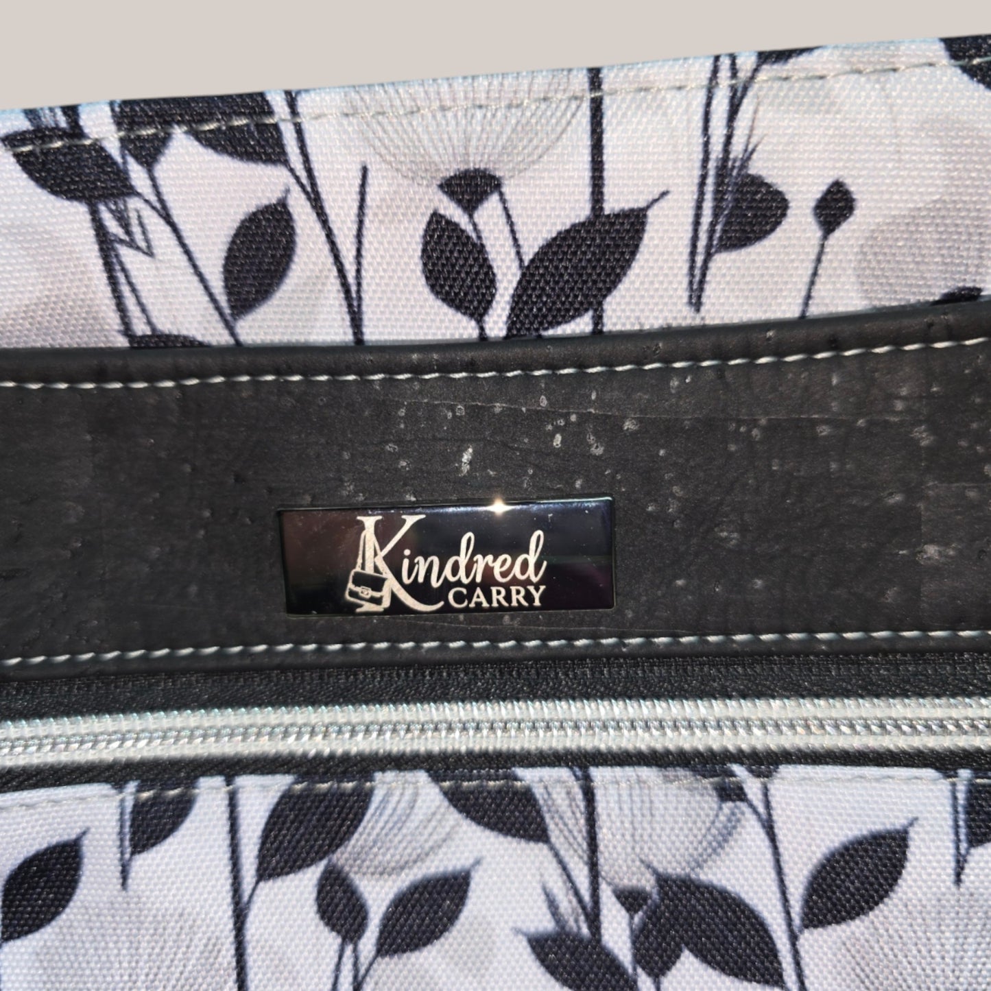 Crossbody Bag – Black & White Floral