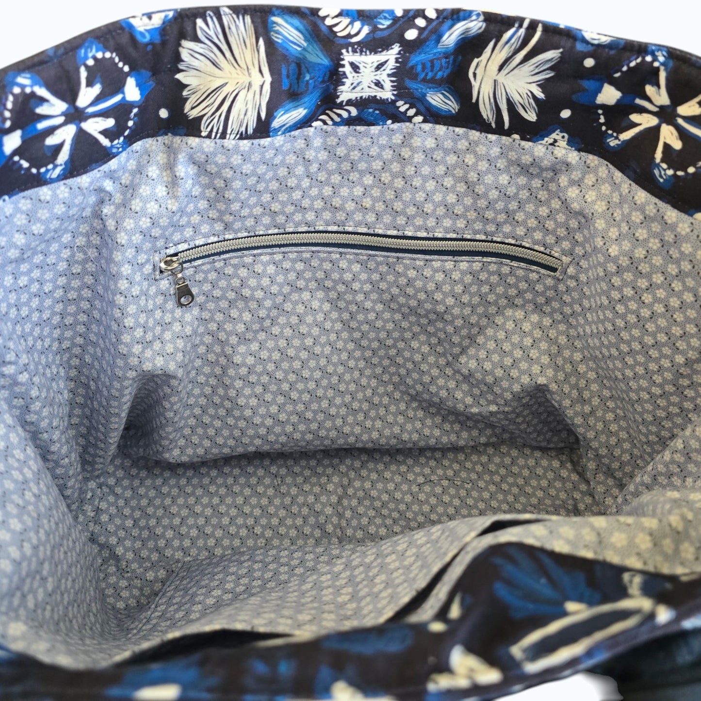 Blue Botanical Everyday Bag