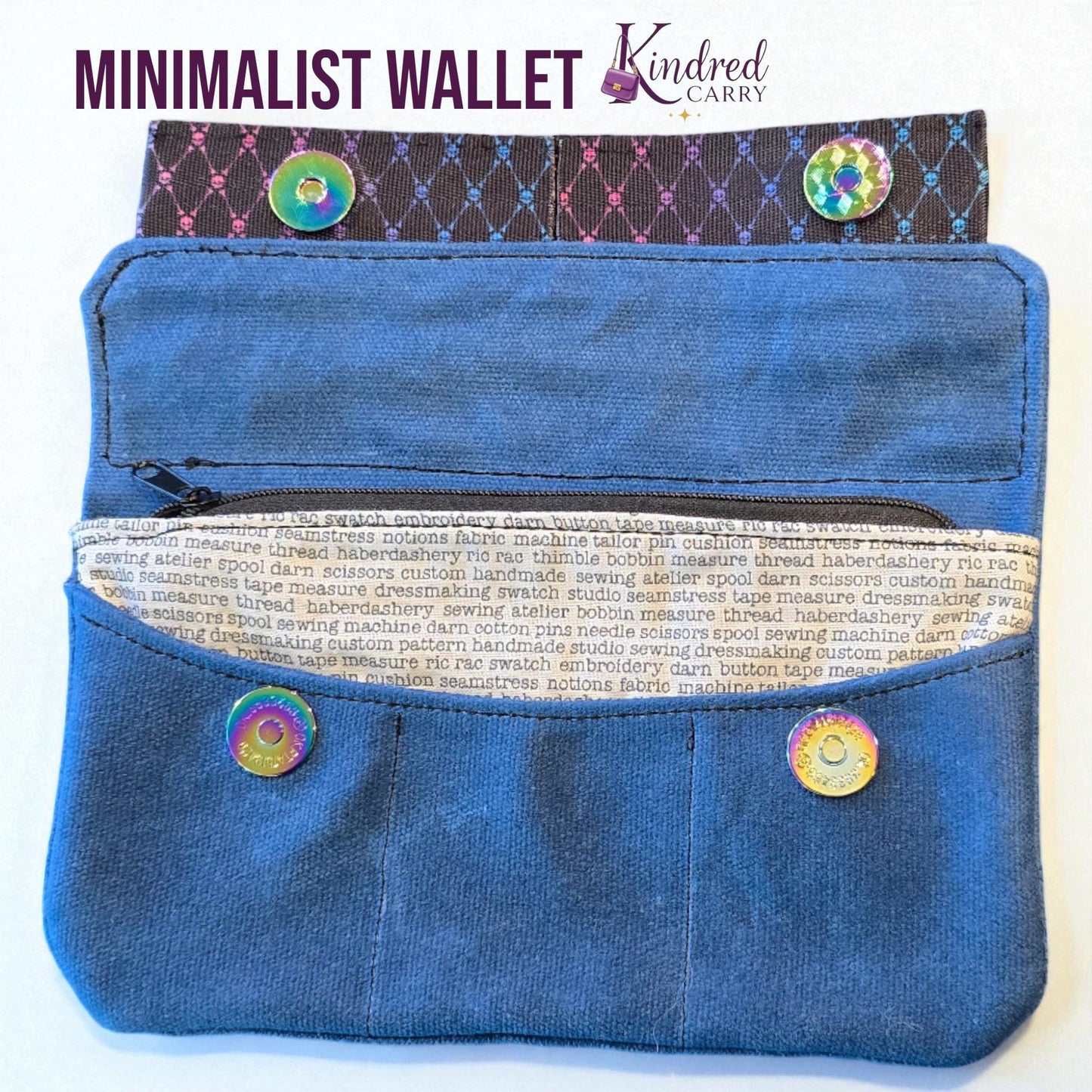 Minimalist Wallet – Waxed Canvas Card Holder & Coin Pouch