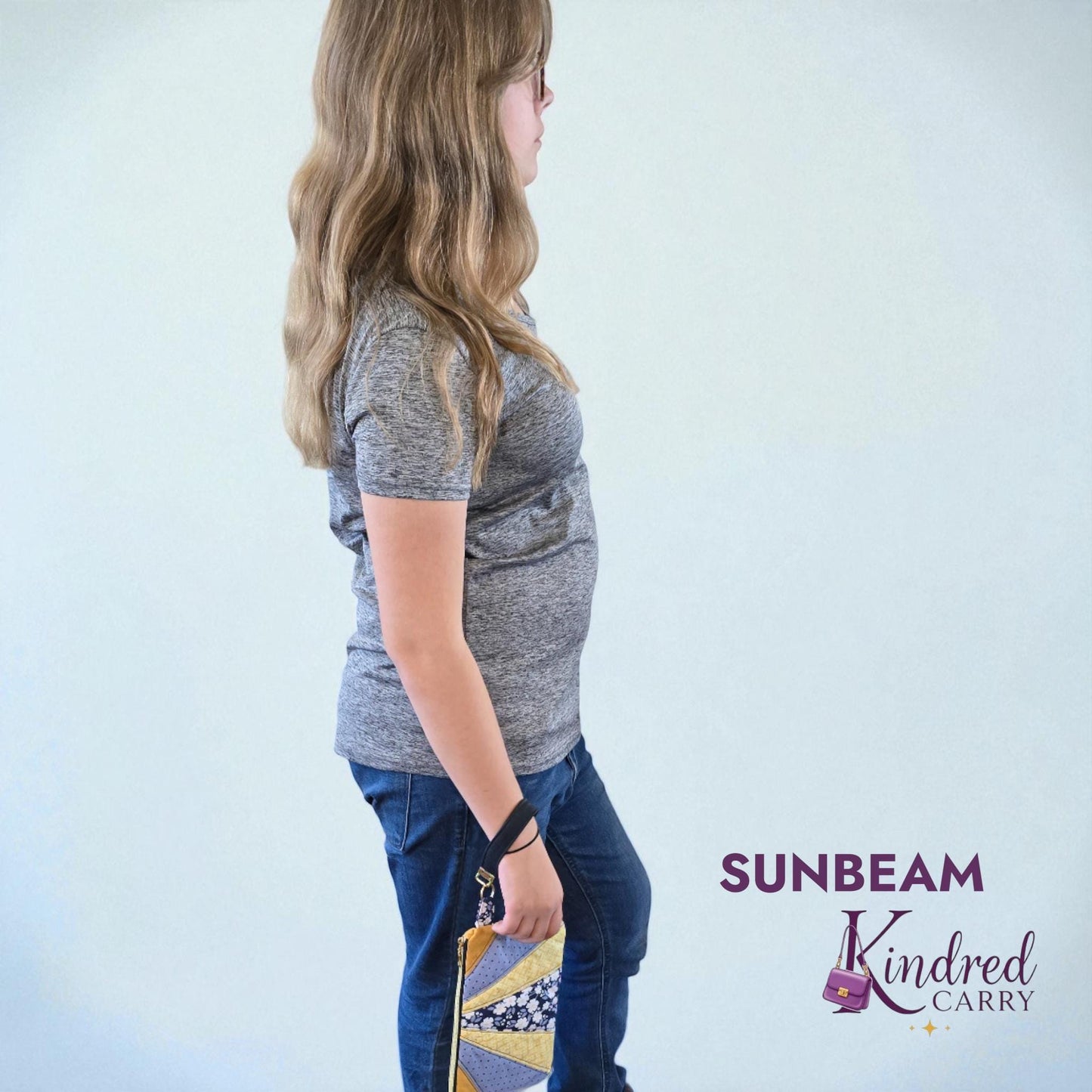 Sunbeam Cork Wristlet | Embroidered Handmade Clutch