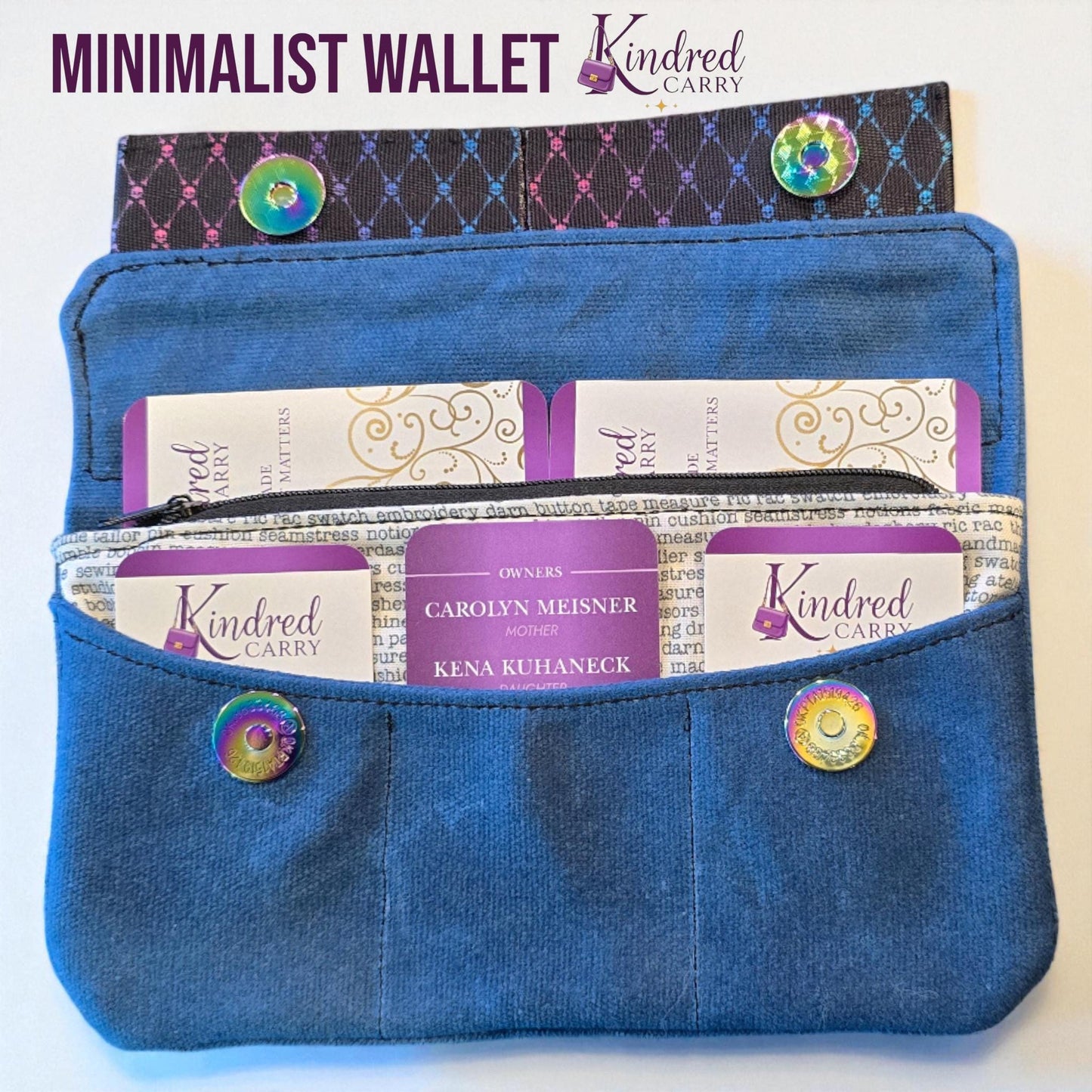 Minimalist Wallet – Waxed Canvas Card Holder & Coin Pouch