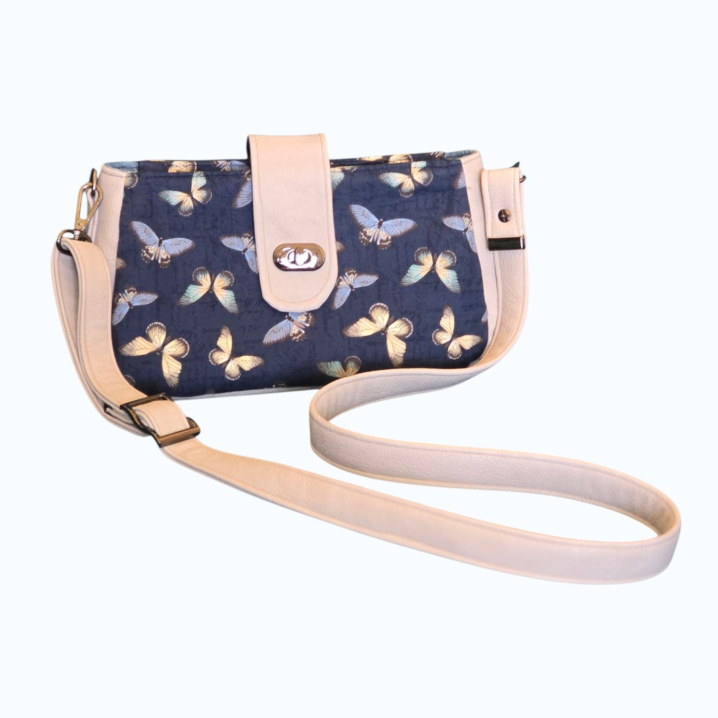Butterfly Crossbody - Navy & Gold