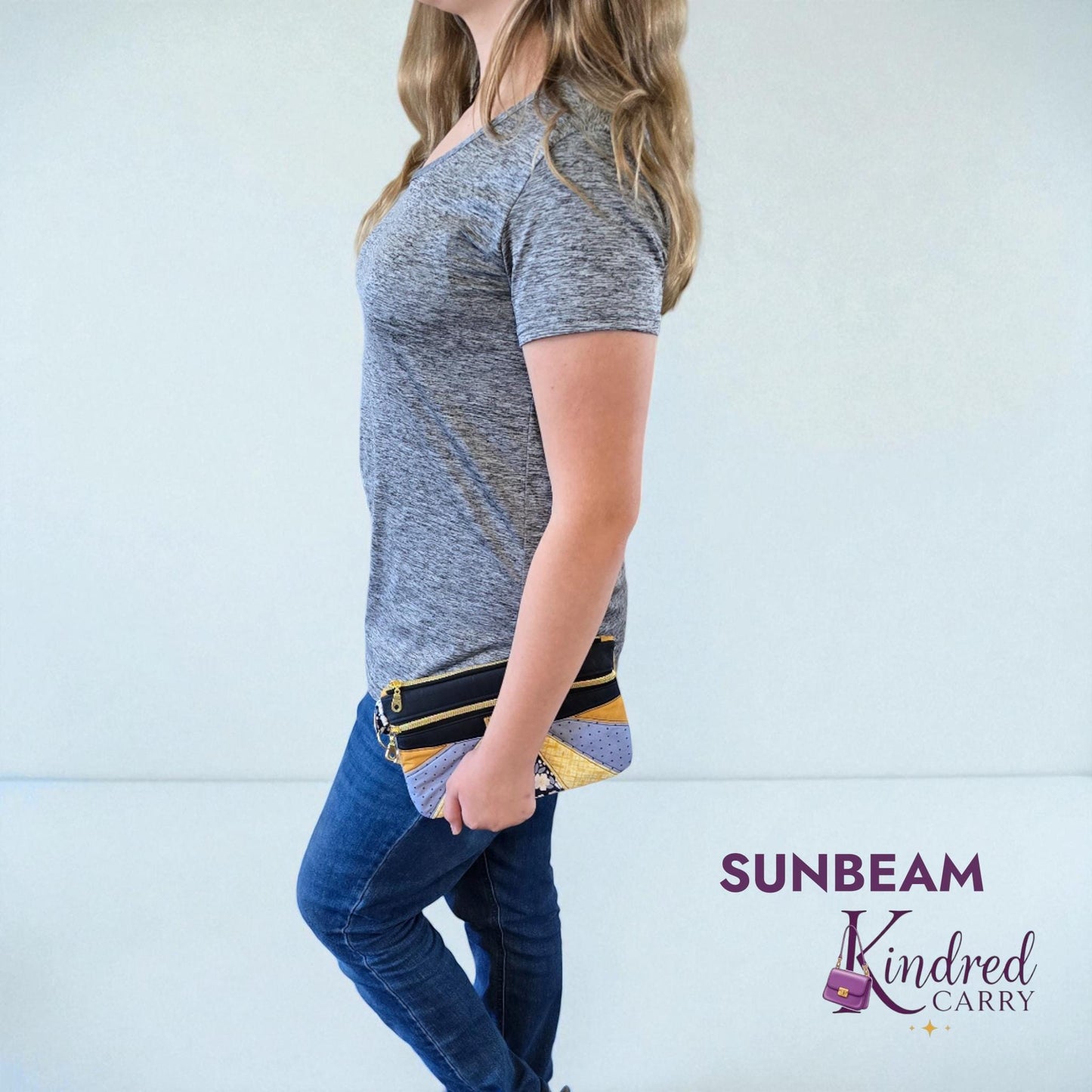Sunbeam Cork Wristlet | Embroidered Handmade Clutch