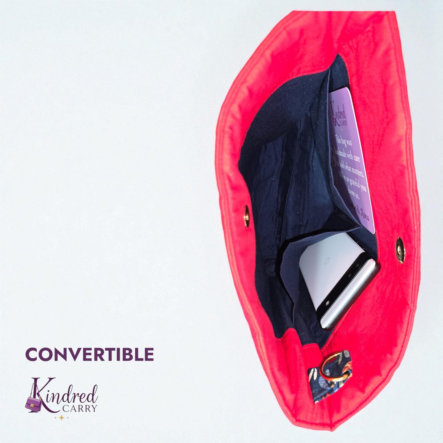Convertible Tote – Navy Dragonfly