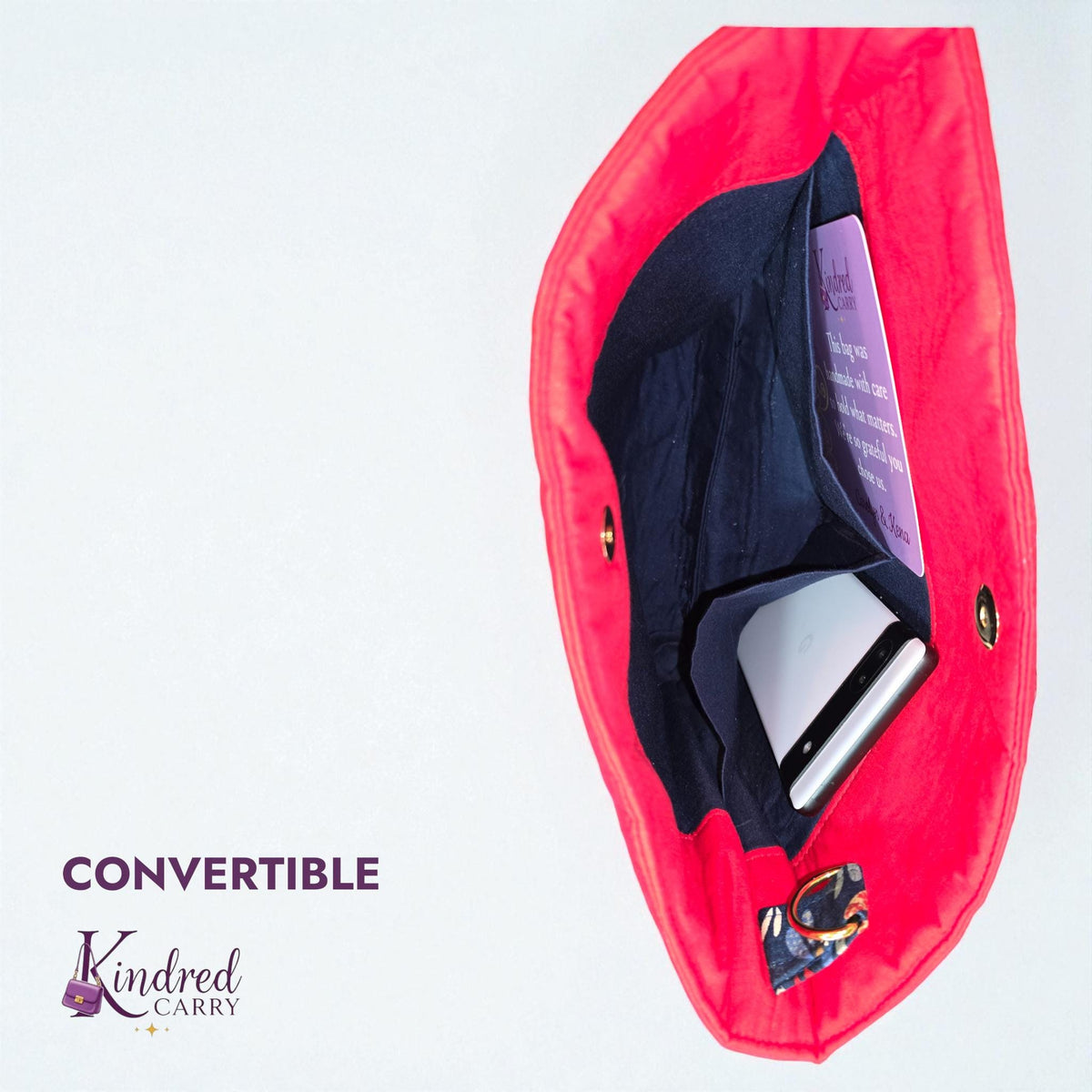 Convertible Tote – Navy Dragonfly