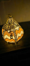 Kindred Carry embroidered lace pumpkin in chevron design