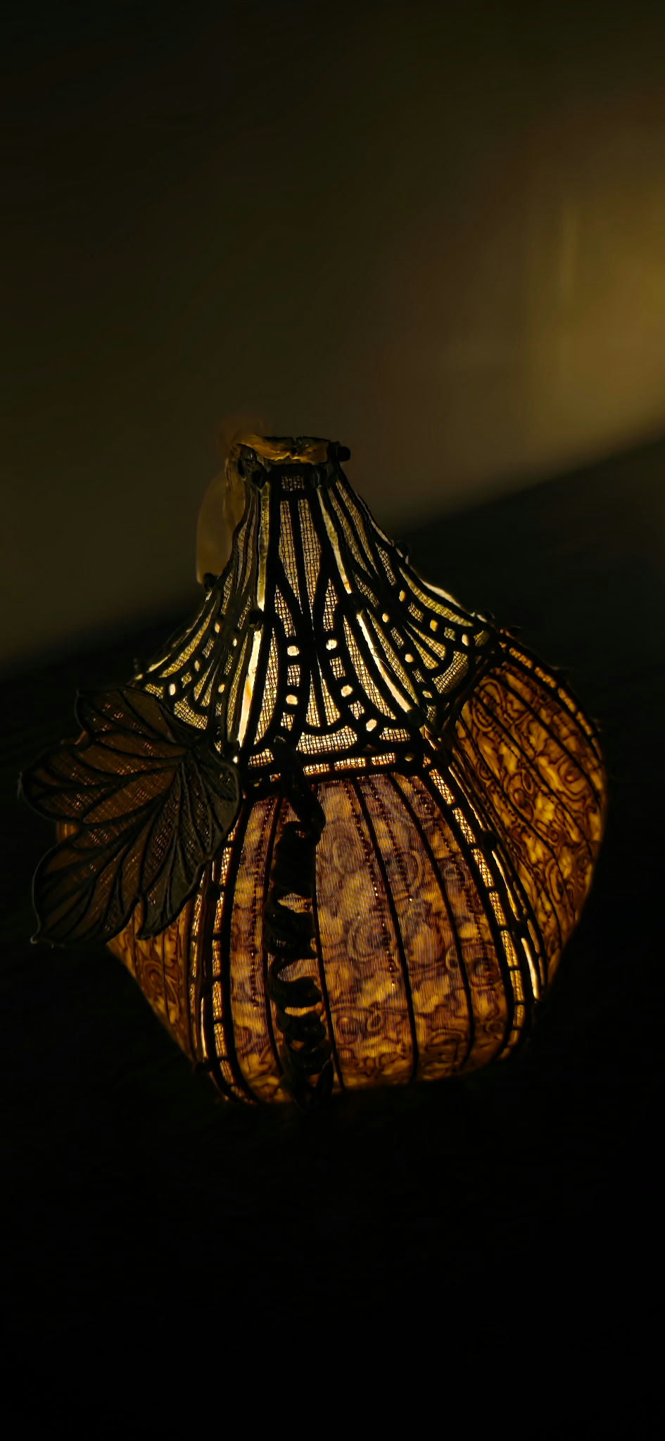 Kindred Carry embroidered lace pumpkin in orange