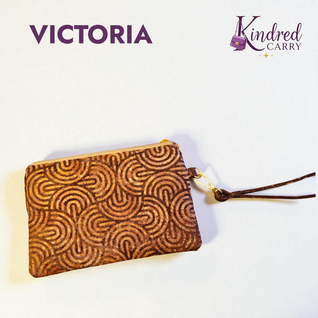 Victoria Wristlet — Handmade Cork & Cotton Clutch