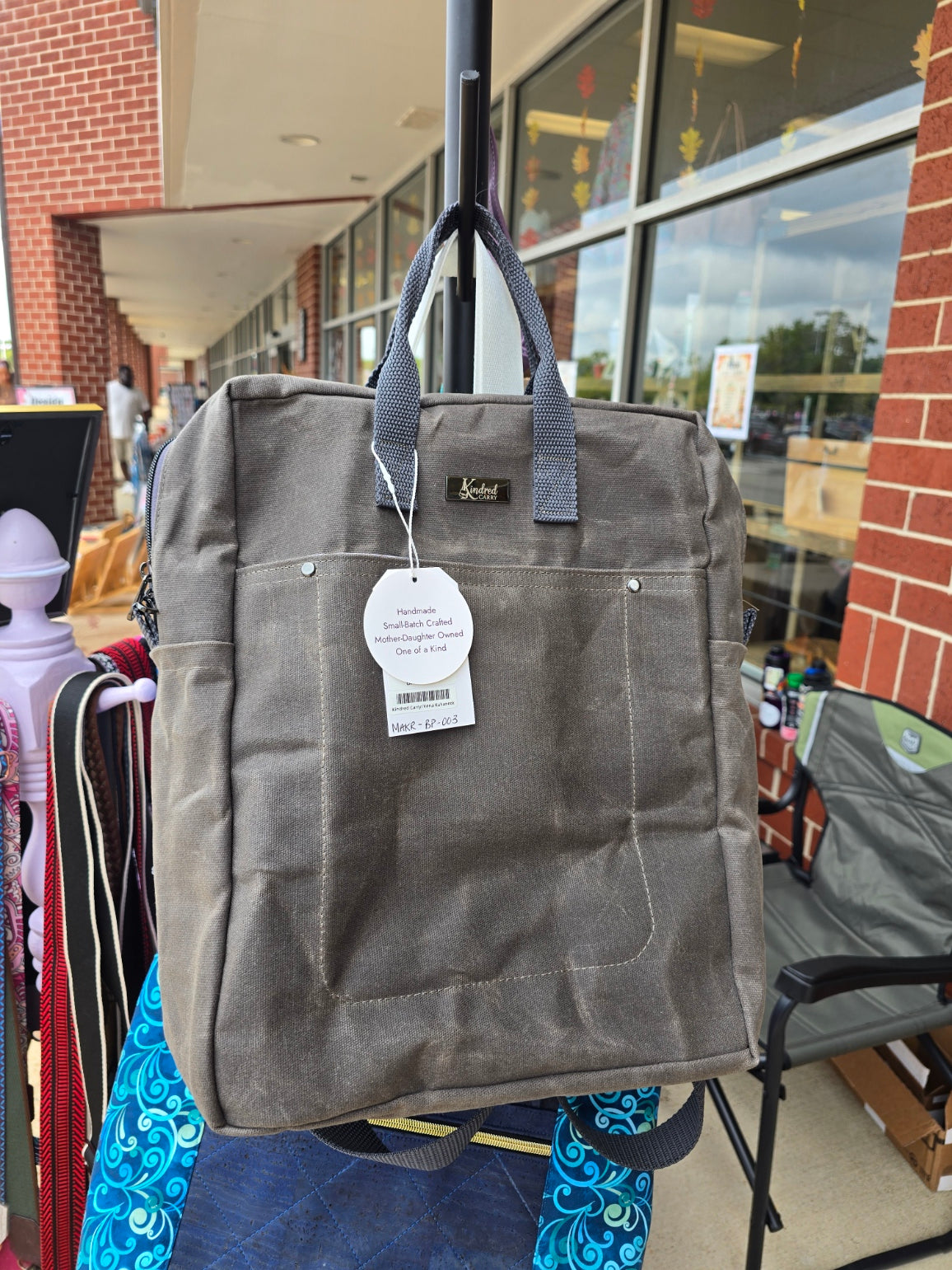 Kindred Carry Making Backpack Regular in grey waxed canvas