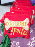Kindred Carry Pawrent Pack in red Doggone Spoiled design
