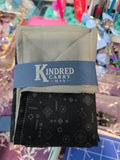 Kindred Carry Man Two-Faced Hank in black geometric cotton with gray microsuede